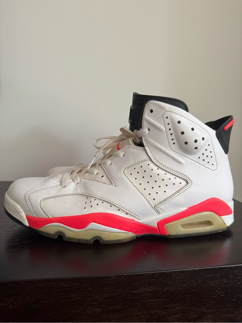 Air Jordan 6 Retro White Infrared/Black Sneaker — US Men’s 11